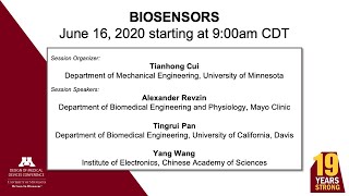 DMD 2020 Biosensors (recorded live)