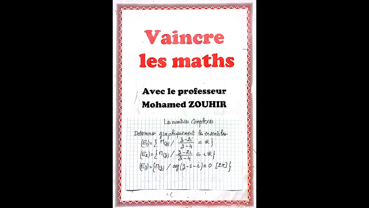 Nombres complexes 2 bac SM Exercice