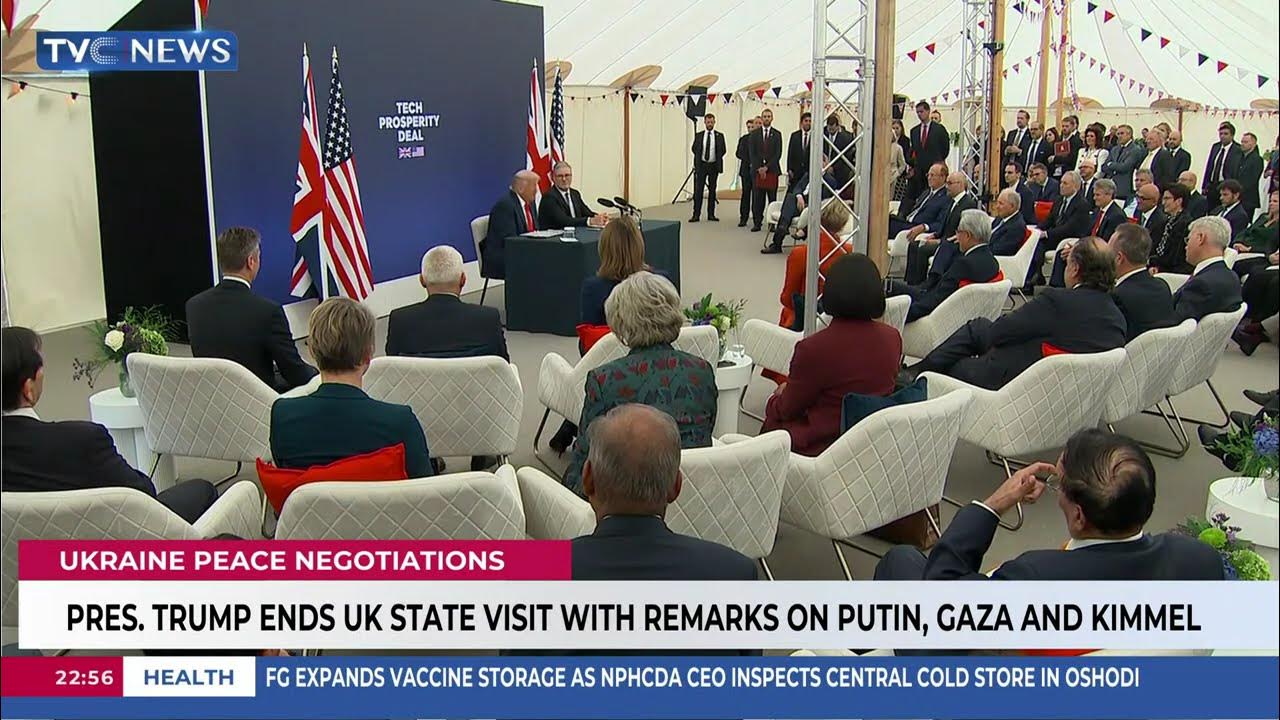 President Trump Ends UK State Visit With Remarks On Putin, Gaza And Kimmel