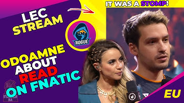 RGE Odoamne About Rogue Read on Fnatic 🤔