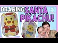 How to Draw Santa Pikachu 🎅⚡ | Cute &amp; Easy Christmas Pokémon Drawing for Kids and Beginners!