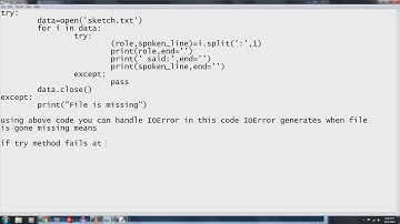 handling ioerror - python