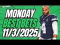 NFL Monday Night Football Predictions – Cardinals vs Cowboys (11/3/2025) Spread &amp; Player Prop Picks