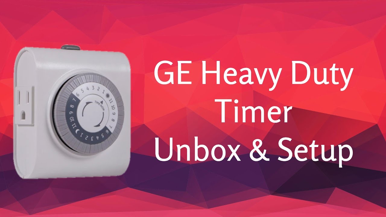 GE 24-Hour Heavy Duty Indoor Plug-In Timer, 2-Outlets, 15075