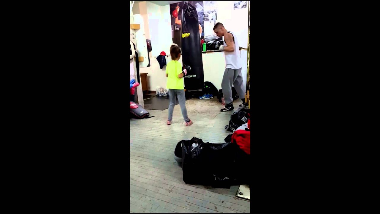 Mike McWilliams Heavy Bag Workout With A Child