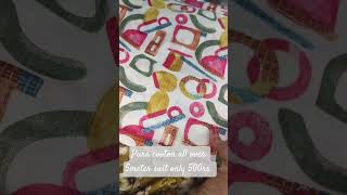 pura cooton and heavy reyon all over 5meter suit only 500rs #unstitchedsuits