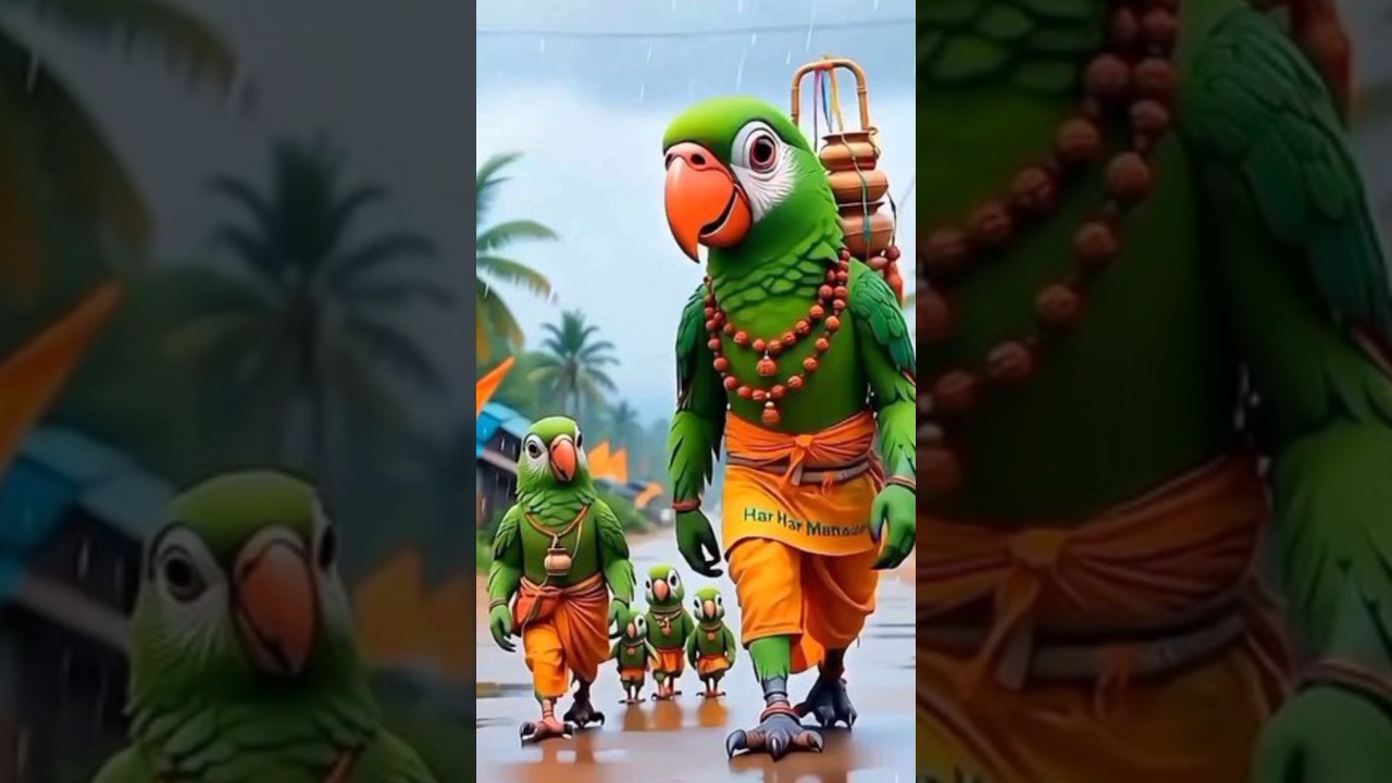 Cute Parrot funny video kids TV fj short video kids cartoon network