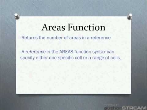 AREAS Function