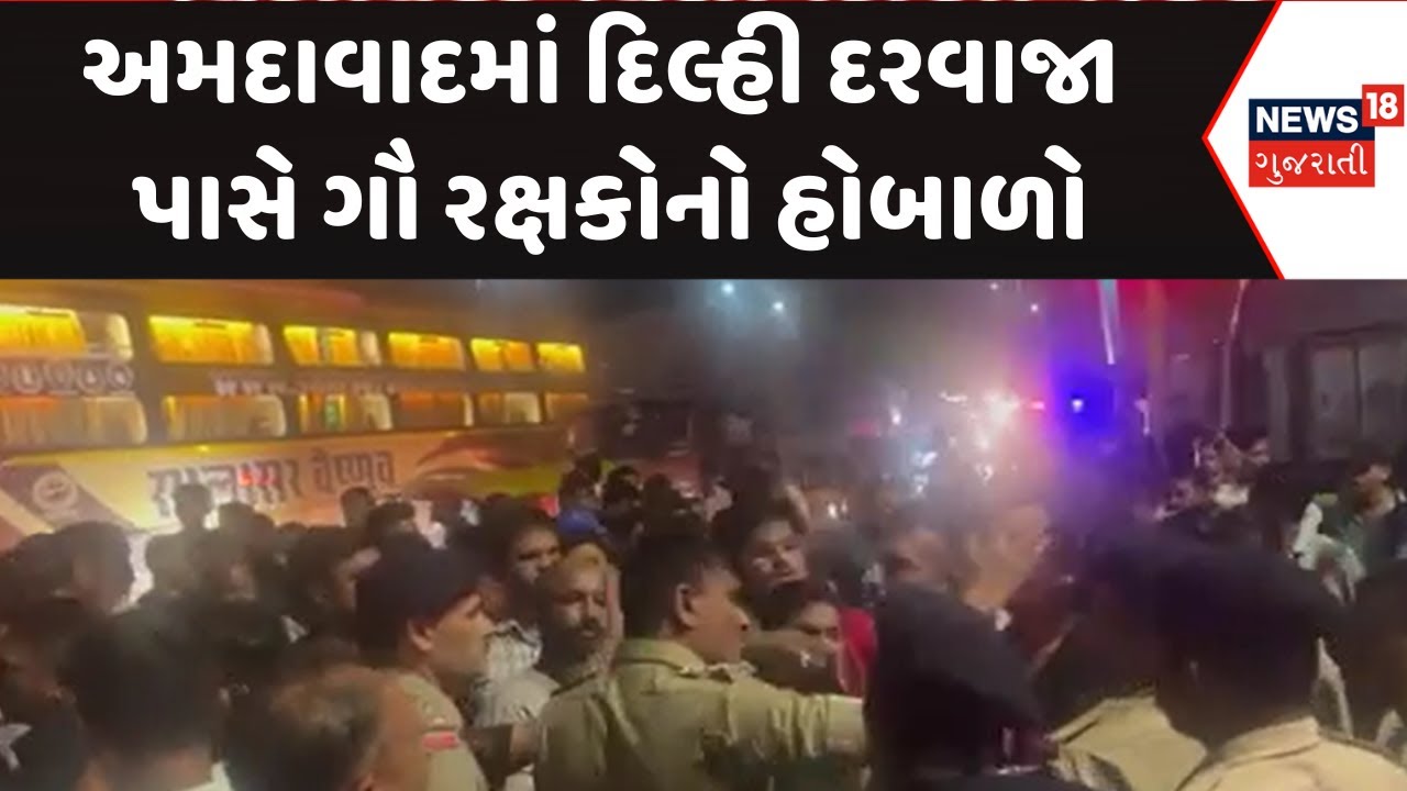 Ahmedabad Police News : અમદાવાદમાં દિલ્હી દરવાજા પાસે ગૌ રક્ષકોનો હોબાળો |Gujarati Samachar | News18