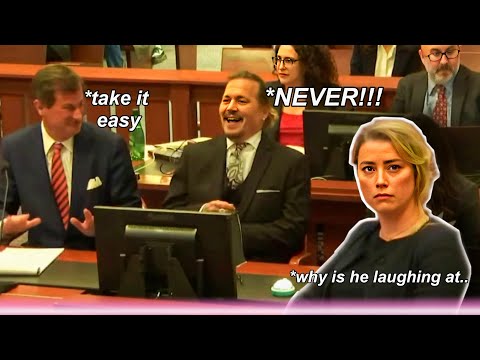 Johnny Depp Hilariously Trolling Amber Heard and her Lawyers in Court!