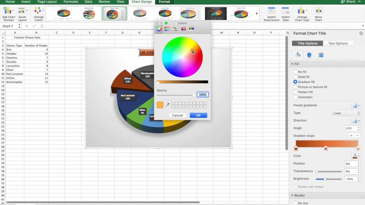 how to make a pie chart in excel google