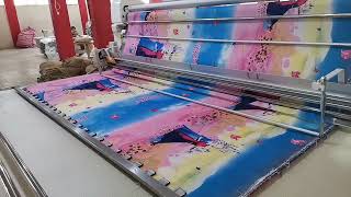 2.2 meters width 10 meters length spreading machine in production in hometextile customer factory