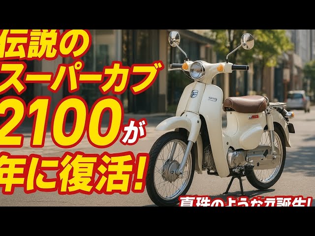 😱「伝説のスーパーカブC100が2026年に復活!」✨真珠のようなホワイト 😱「伝説のスーパーカブC100が2026年に復活!」✨真珠のようなホワイト