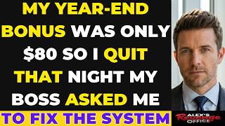 My Year-End Bonus Was Only $80, So I Resigned. That Night, My Boss Asked Me to Fix the System.