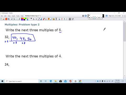 Multiples Problem Type 2