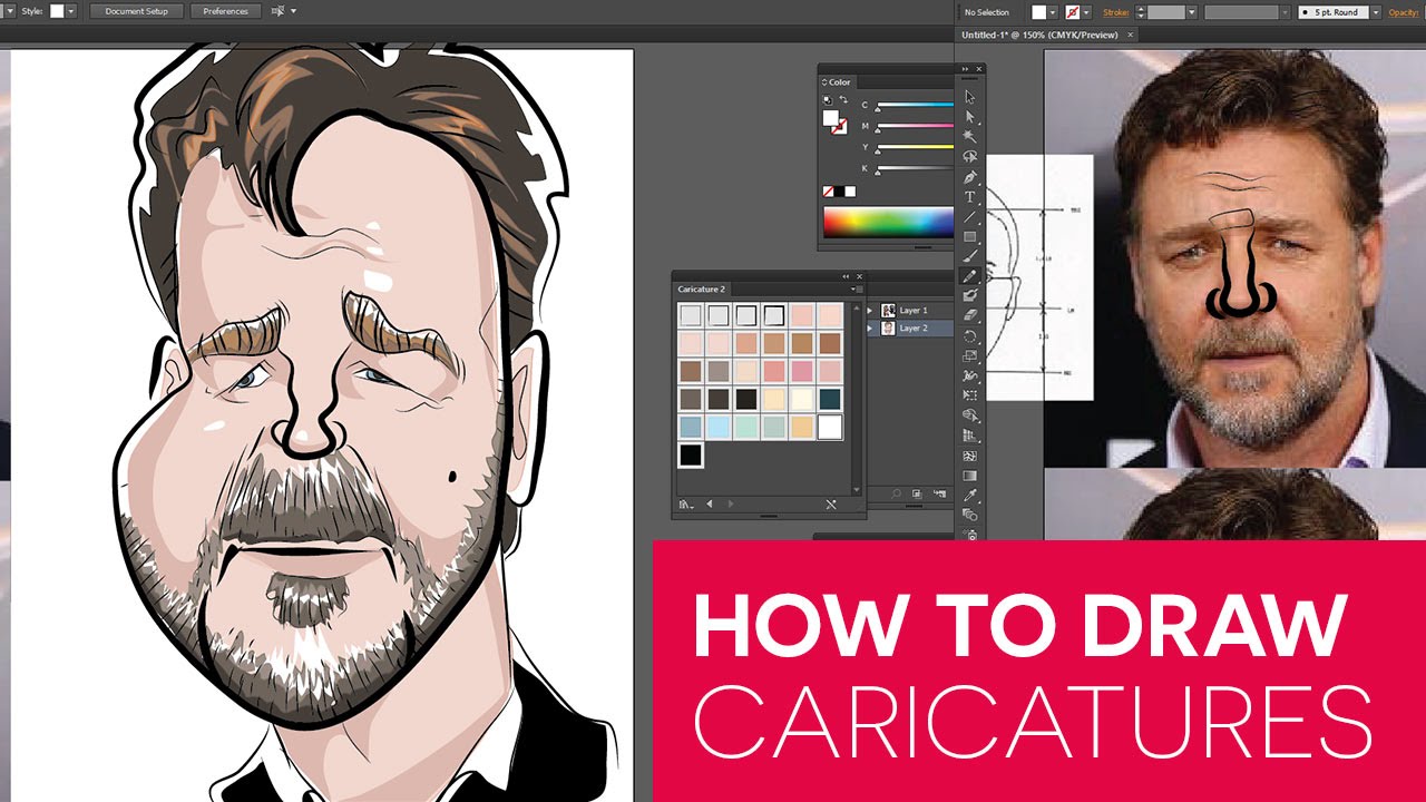 How To Draw Caricatures - Getting a Likeness - YouTube