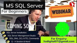 Webinar   MS SQL Server For Beginners Coming Soon