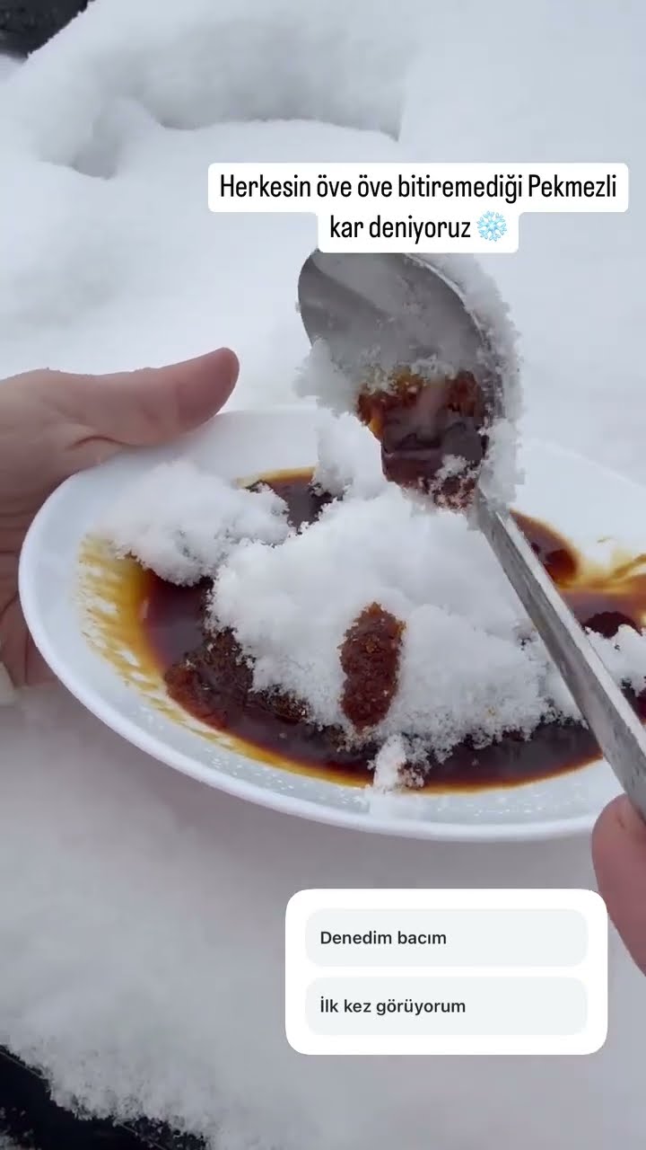 Herkesin öve öve bitiremediği Pekmezli kar deniyoruz ❄️