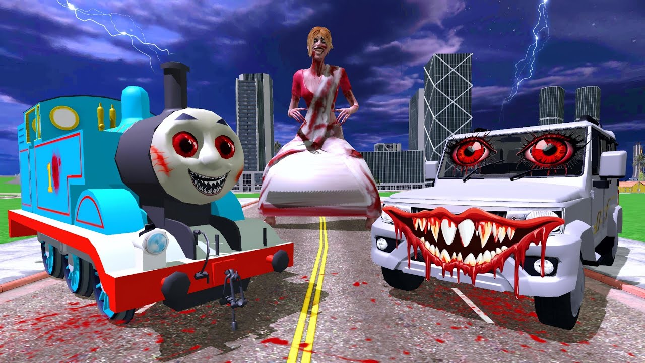 Haunted Bolero Car Attack Thomas Train in Indian Bikes Driving 3d