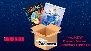 Unboxing two NEW Disney Movie Insiders Orders with my Reward Points Cinderella 1950 4K Elemental PIN