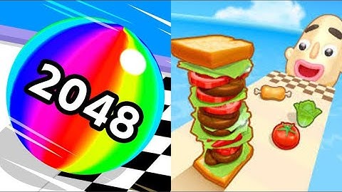 SANDWICH RUNNER VS 2048 BALL RUN- All Level Gameplay Android,iOS - NEW MEGA APK  UPDATE BNGVD