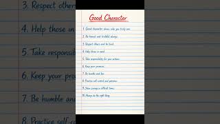 Good Character ✨ | 10 Lines in English That Define You 💯 | Clean Handwriting