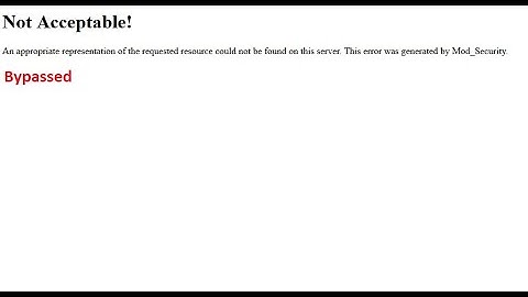[Manual Testing] SQL-injection Bypass ModSecurity WaF