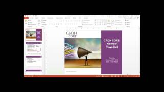 CAQH CORE October Town Hall Webinar - 10/22/2015