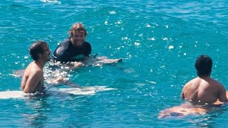 FIRST SURF BACK FROM INJURY WITH JOHN FLORENCE & ELI OLSON