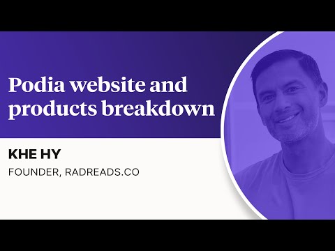 Podia website and products breakdown with Khe Hy