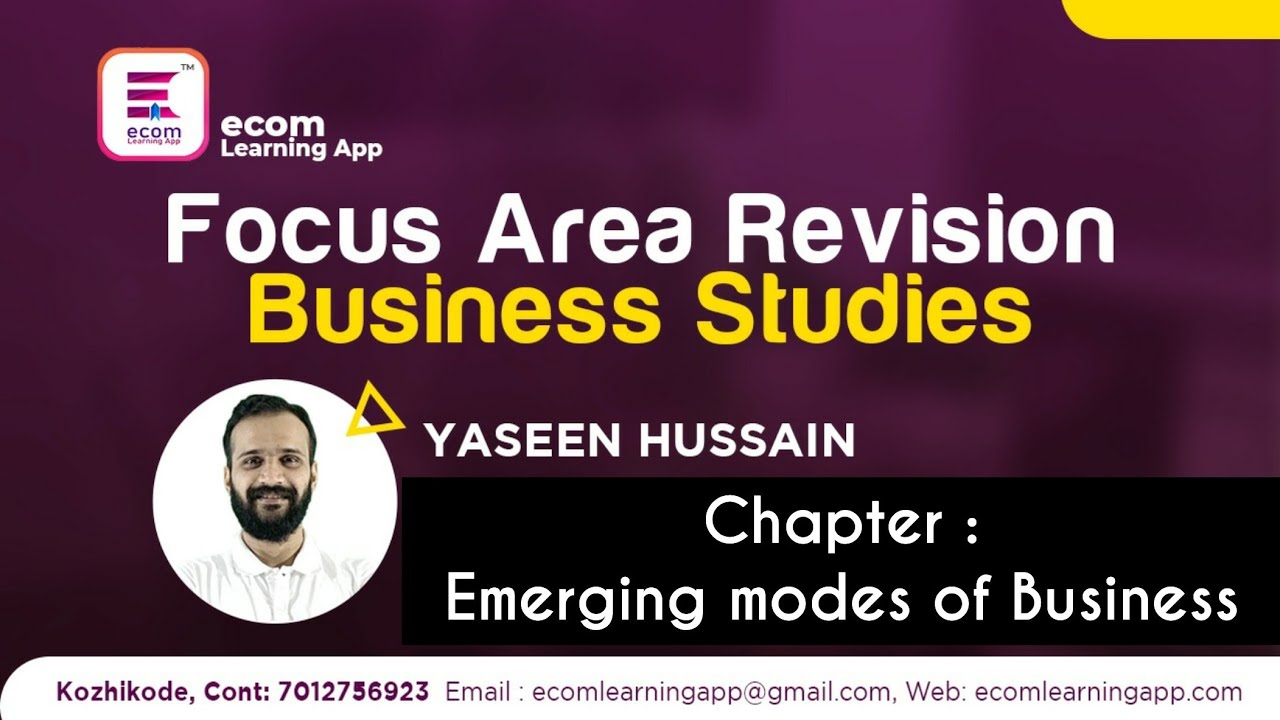 Business studies | Chapter : Emerging modes of business 💥💥| Focus area revision 💯| ecom Learning App