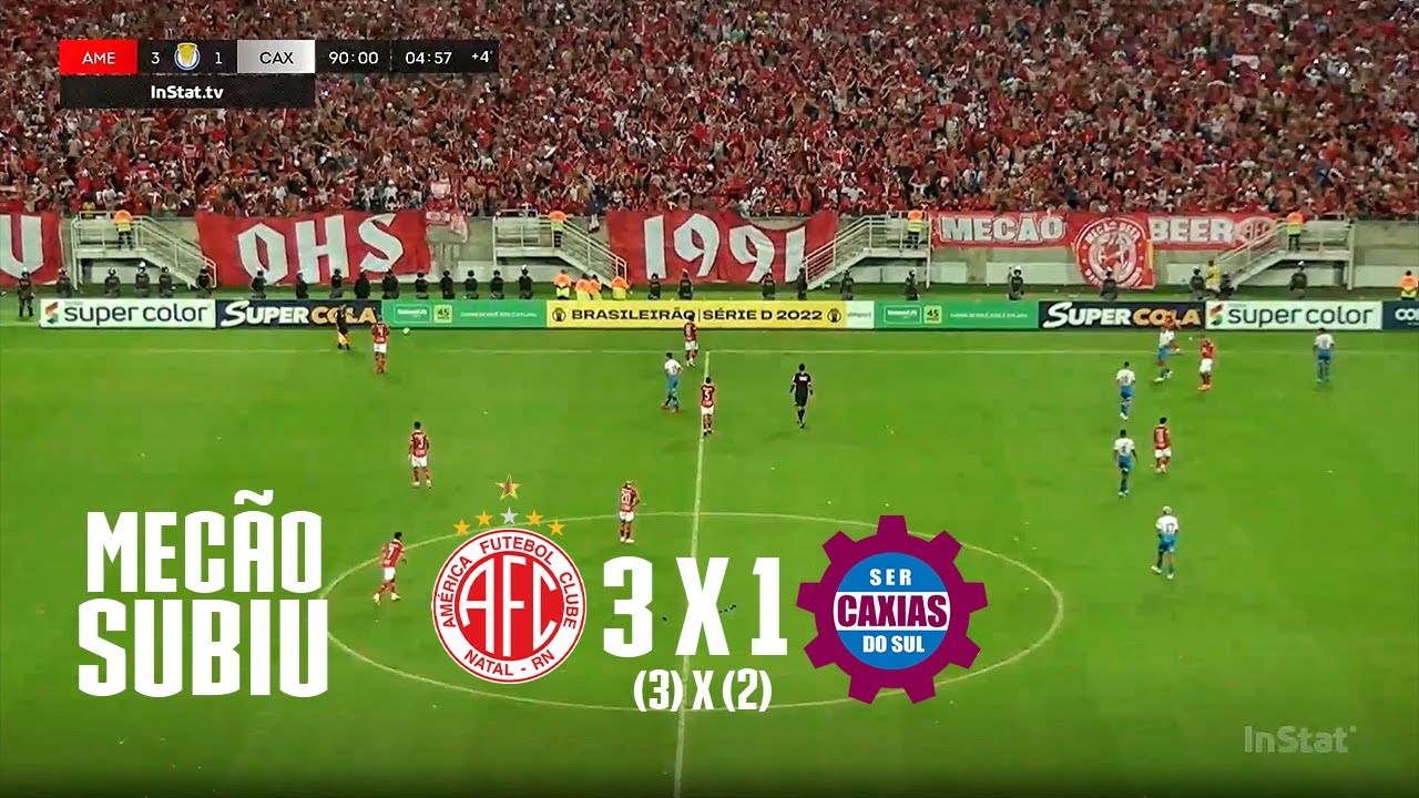 América/RN 3 x 1 Caxias/RS | LANCES E GOLS | MELHORES MOMENTOS | AMÉRICA SOBE PARA SÉRIE C