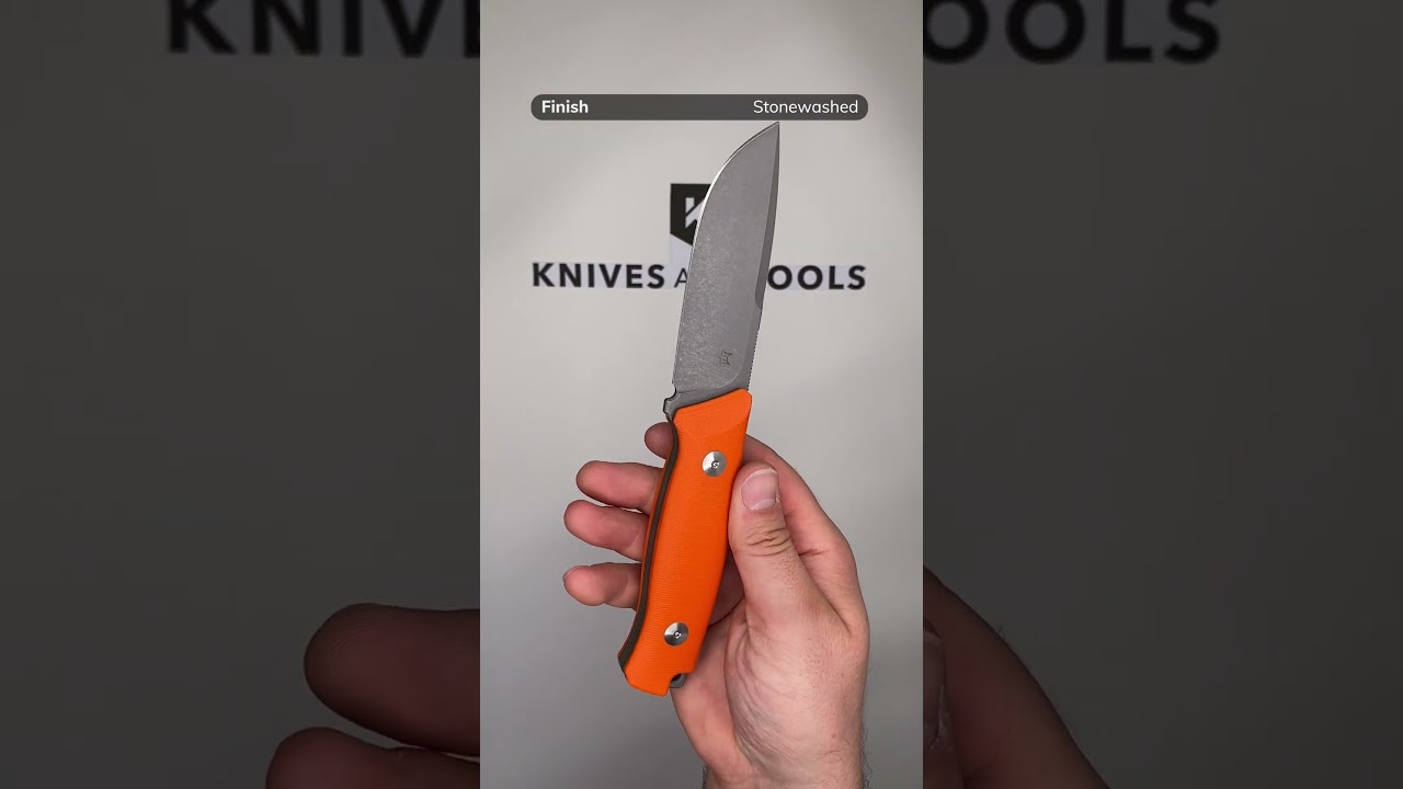 Fox Knives Rifle Windage FX 661 OR, Orange G10 fixed knife, Raven Knives design