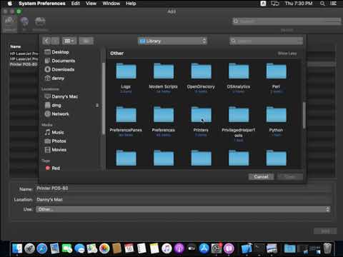 How to install MAC driver for thermal printer - YouTube