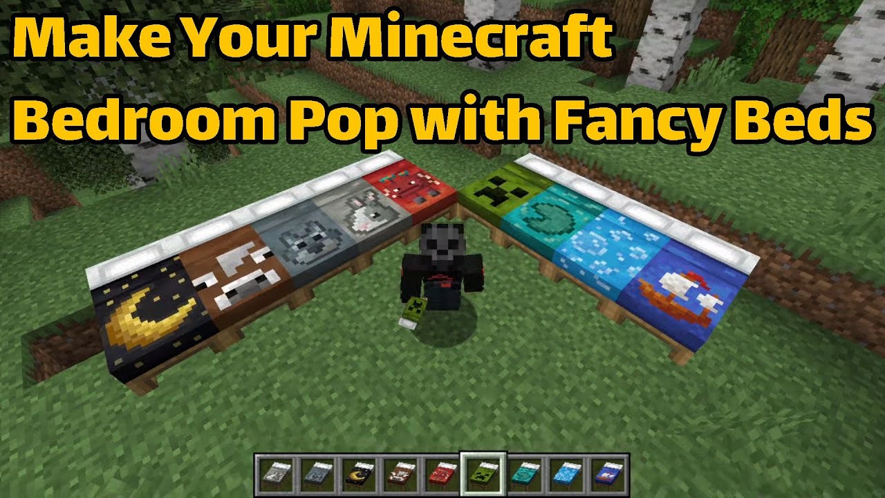 Beautiful Custom Bed Designs In Minecraft