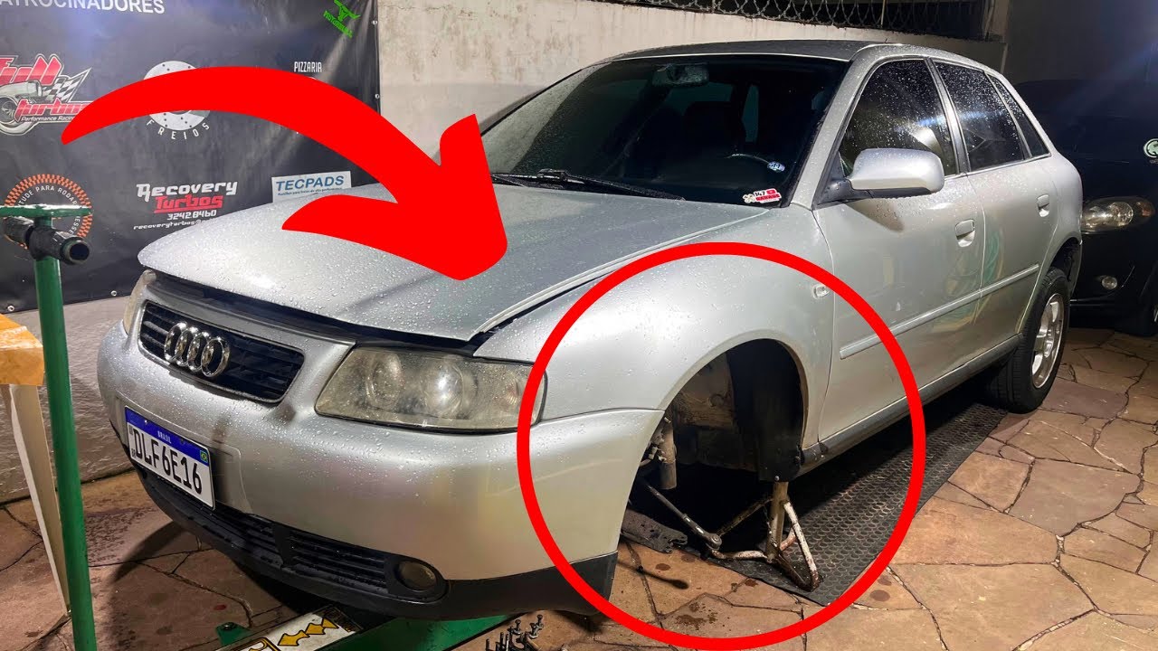 QUASE CAIU A RODA DESSE AUDI A3 + COMO TROCAR A HOMOCINÉTICA DO AUDI A3 E IMPREVISTOS !!!