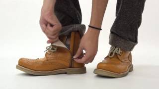 メダリオン ドレッシー ウイングチップ ブーツ