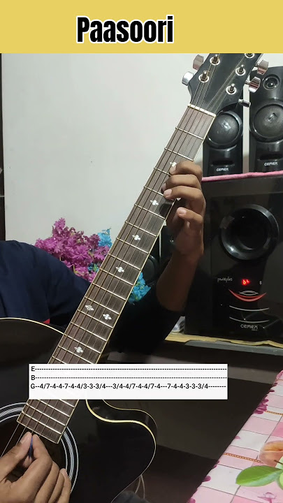 Pasoori - coke studio - easy guitar tabs  #guitar #fingerstyleguitartabs #music #guitarcover