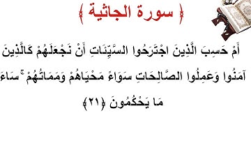 سورة الجاثية الأية 21