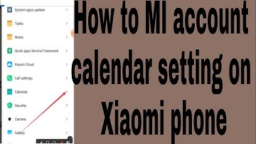 How to MI account calendar setting on Xiaomi phone