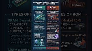 Difference & types of RAM & ROM