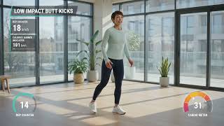 🌲 Low Impact Butt Kicks | Gentle Cardio Workout for Beginners