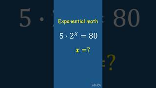 Exponential equation. Can you solve for x? #shorts #maths