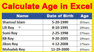 👉Excel - Calculate Age in Excel from Date of Birth 2025 || Calculate age @KBTechbd