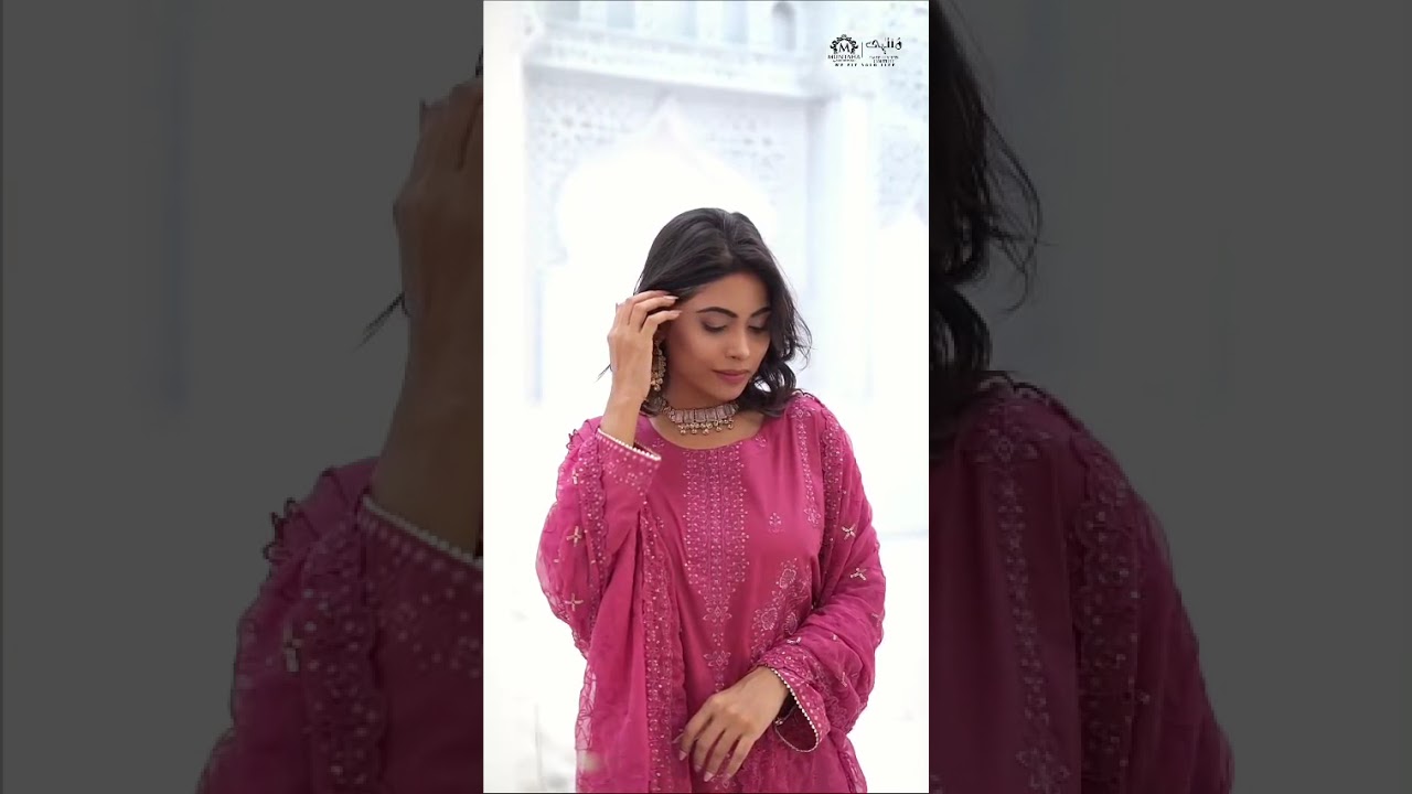 MAHIBA Collection | Fancy Embellished Slub Lining Cotton | New Arrival by Muntaha Fabrics