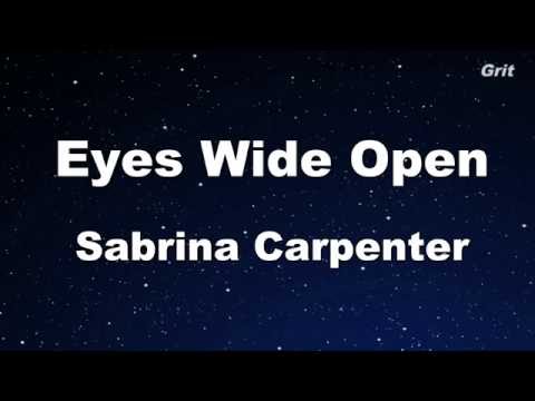 Eyes Wide Open - Sabrina Carpenter Karaoke No Guide Melody Instrumental