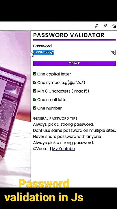 Password validation with JavaScript 🔥 | Build HTML5, CSS3 & JavaScript ...