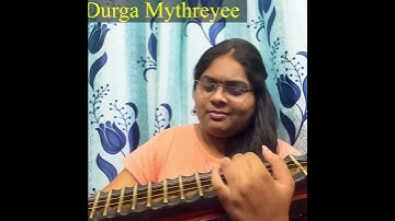 Srivalli  on veena | Durga Mythreyee #srivallisong #pushpasongs#alluarjun#rashmika#shorts