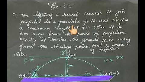 CLASS 12TH MATHS UNIT 5 EXERCISE 5.5 Q.NO.9/On lighting a rocket cracker it gets projected