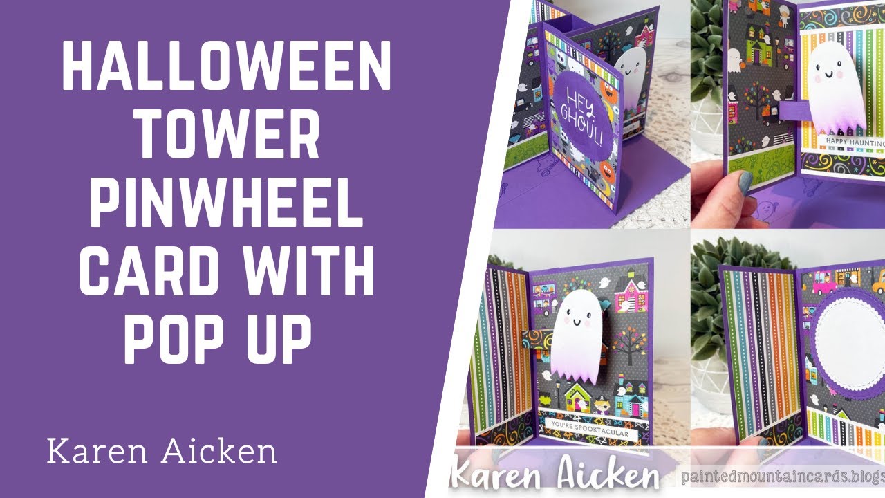 Halloween Tower Pinwheel Card with Pop Up - YouTube